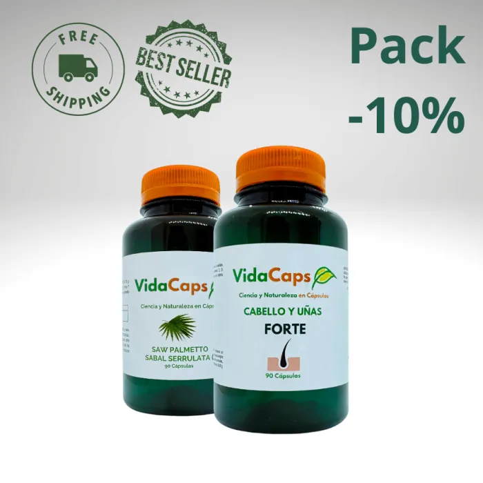 Combina el complemento a base de aminoácidos y Biotina que contribuye al mantenimiento del Cabello y uñas VidaCaps Cabello y Uña